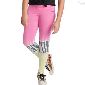 Justice Pink and Yellow Tie-Dye Kids Leggings. Size Small. NWT.